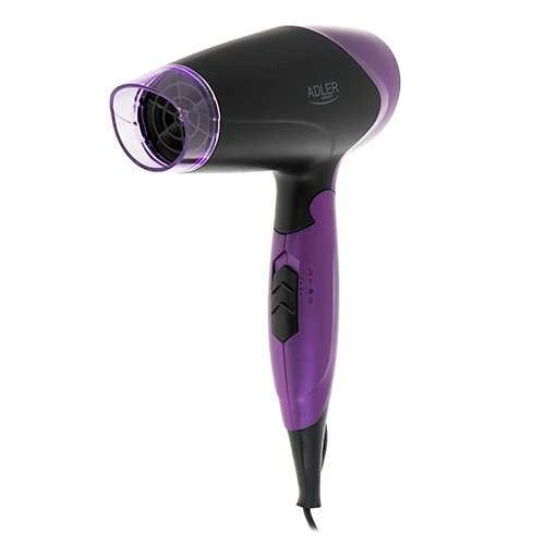 Adler | Plaukų džiovintuvas | AD 2260 | 1600 W | Number of temperature settings 2 | Juodas/Violetinė