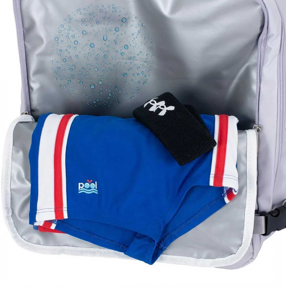Adler Verslo ir sporto kabinos kuprinė 40x20x30 nešiojamasis 17" vandeniui atsparus RFID Camry CR 6880 šviesiai violetinė