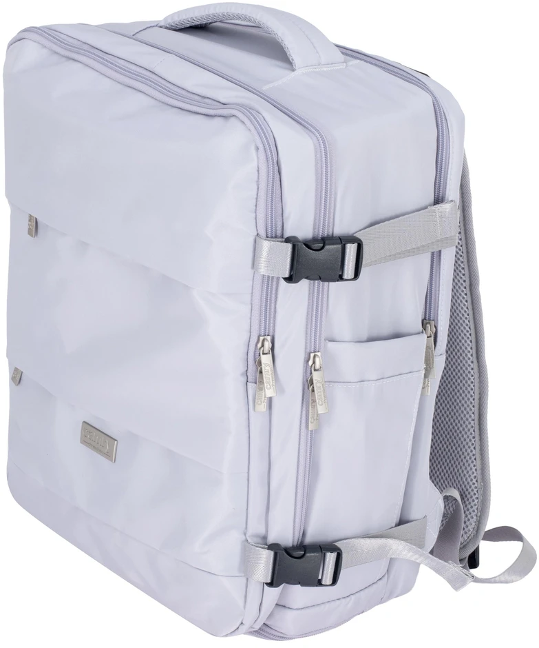 Adler Verslo ir sporto kabinos kuprinė 40x20x30 nešiojamasis 17" vandeniui atsparus RFID Camry CR 6880 šviesiai violetinė