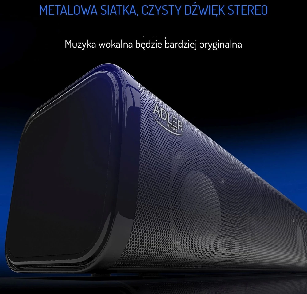 Adler AD 1191 nešiojama kolonėlė su žadintuvu, Juoda