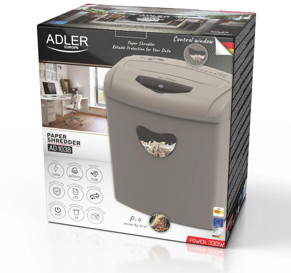 Adler AD 1038 dokumentų naikiklis