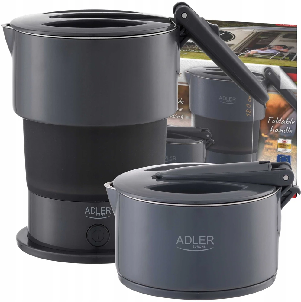 Adler Silicon Travel Virdulys | AD 1377 | Travel Virdulys | 600 W | 0.6 L | Silicon | Pilkas