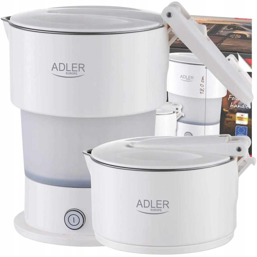 Adler Silicon Travel Virdulys | AD 1377 | Travel Virdulys | 600 W | 0.6 L | Silicon | Baltas