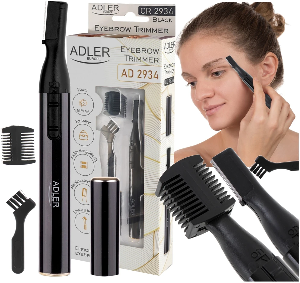 Adler | Antakių kirpimo priemonė | AD 2934b | Antakių kirpimo priemonė | Juodas