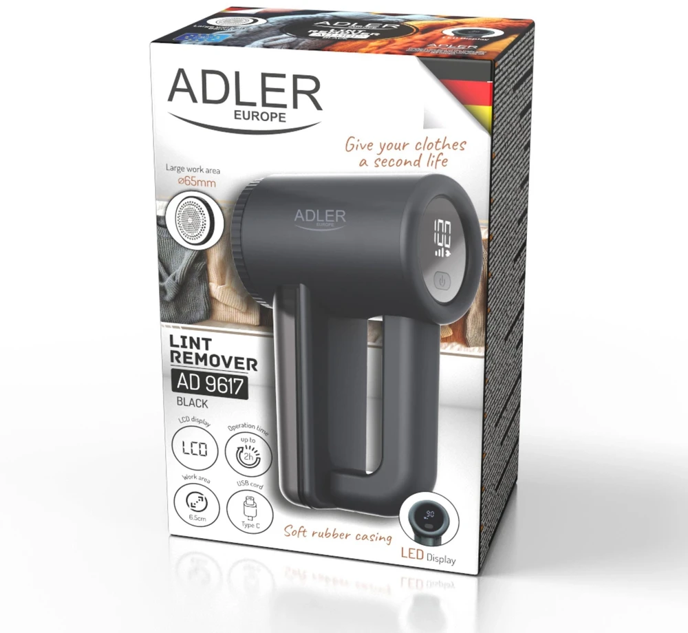 Pūkų rinkiklis ADLER AD-9617 juodas