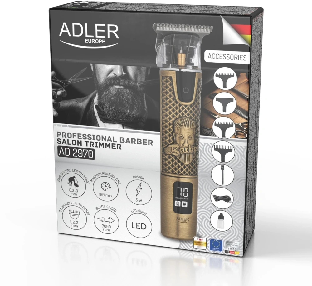 Barzdaskutė Skustuvas pakraun.ADLER AD-2970