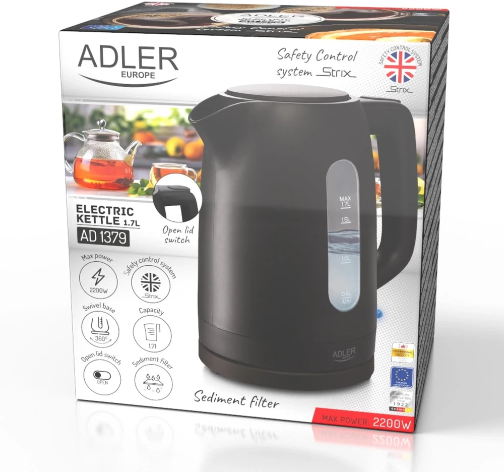 ADLER AD 1379B juodas electric virdulys