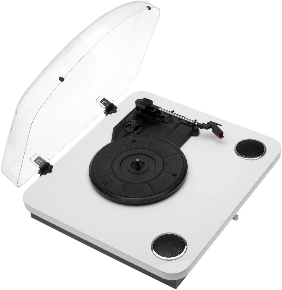 Patefonas Adler AD-1914W su USB ir Bluetooth, baltos spalvos
