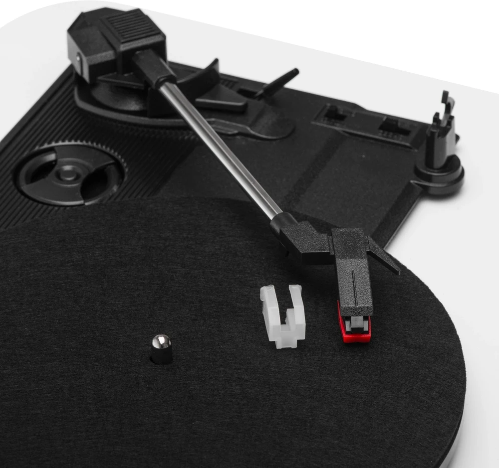 Patefonas Adler AD-1914W su USB ir Bluetooth, baltos spalvos