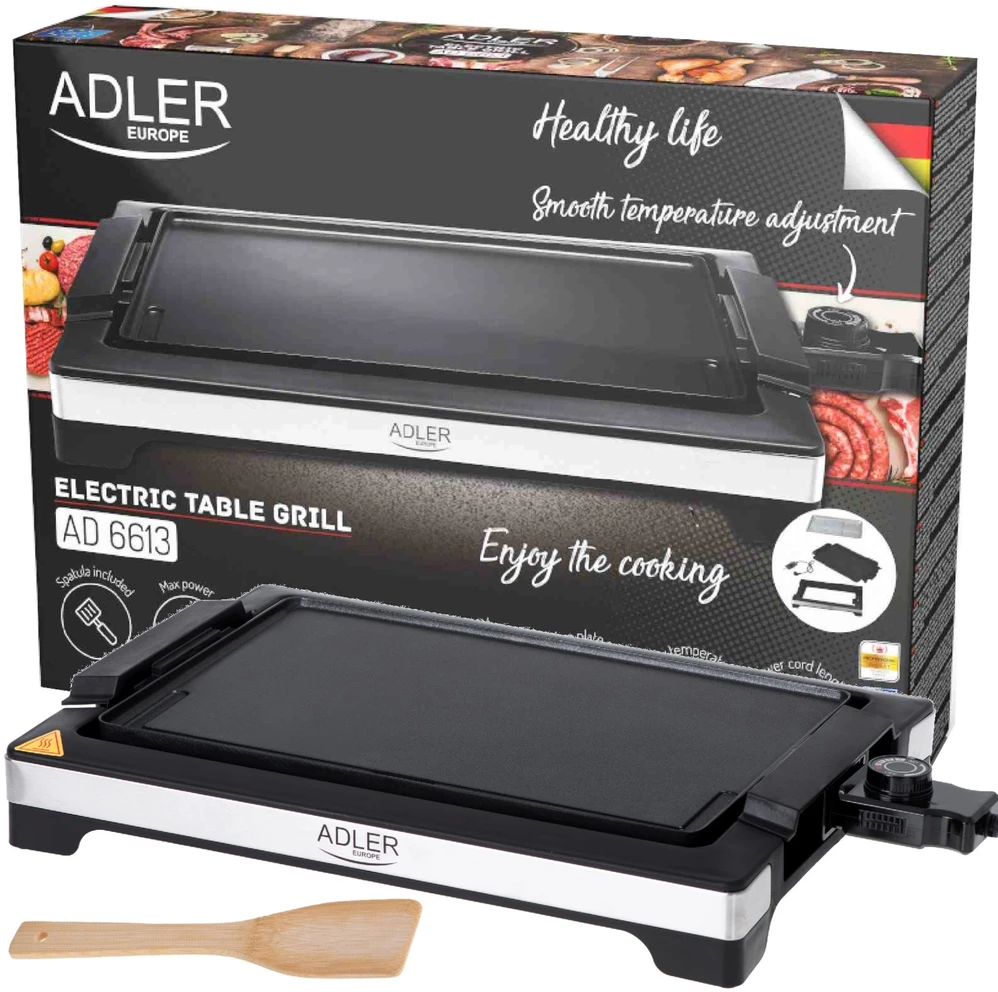 Adler | Table Grilis | AD 6613 | Table | 3000 W | Juodas