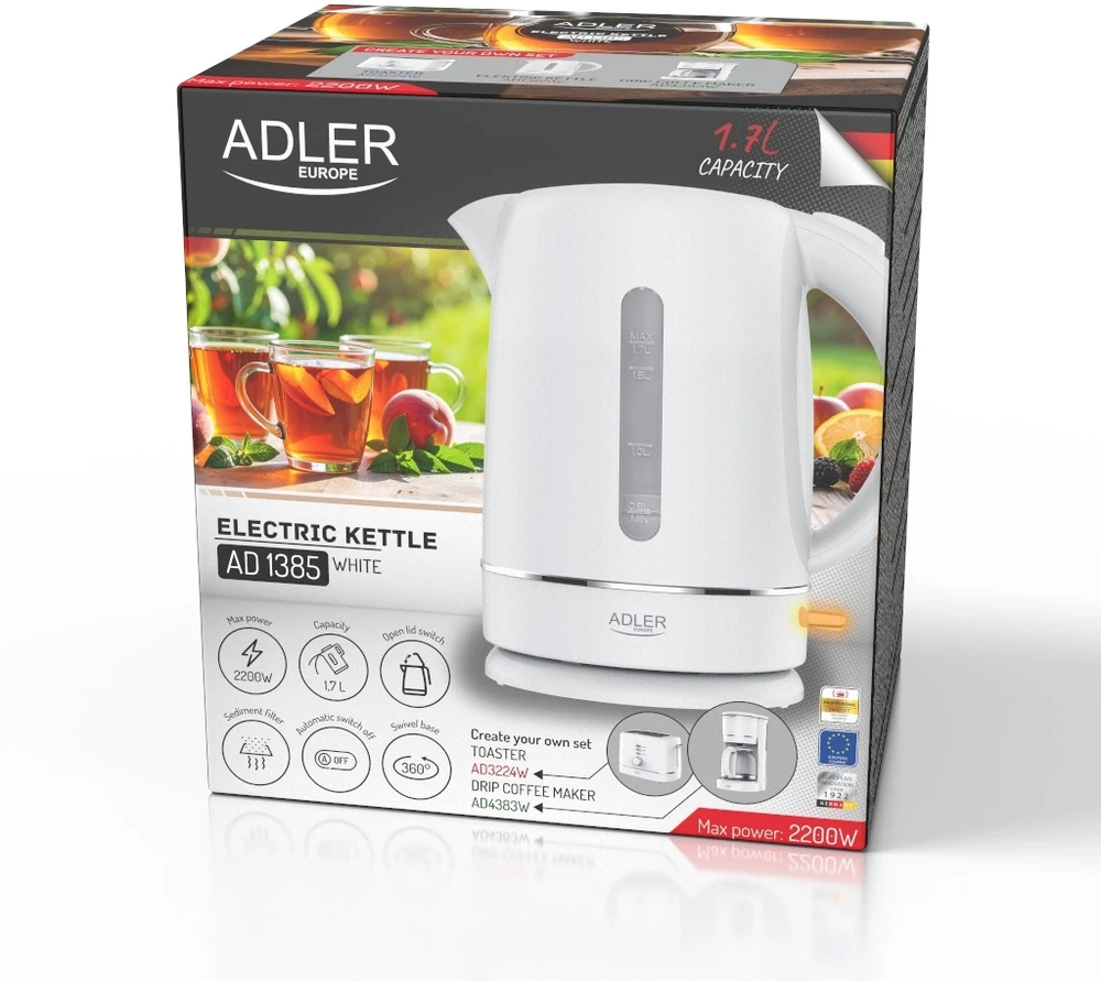 Elektrinis virdulys 1.7L ADLER AD-1385W