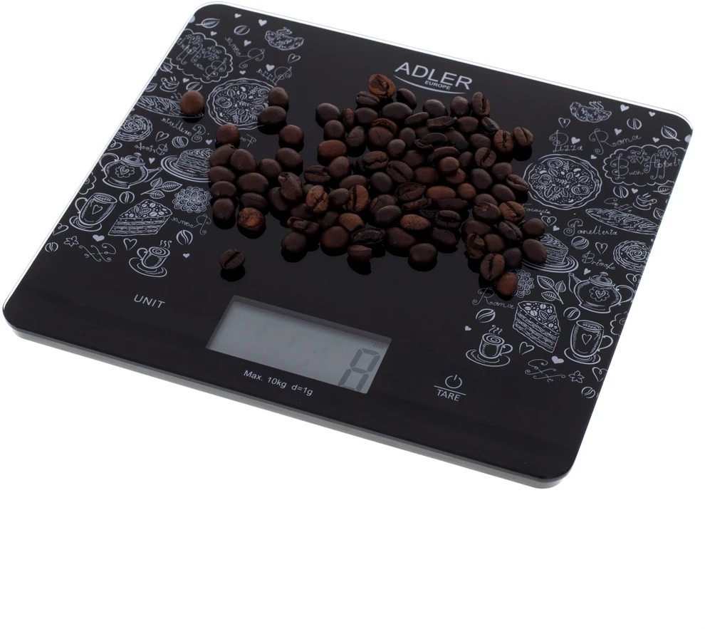 Adler | Virtuvinės svarstyklės | AD 3171 | Maximum weight (capacity) 10 kg | Graduation 1 g | Ekranas type LCD | Juodas