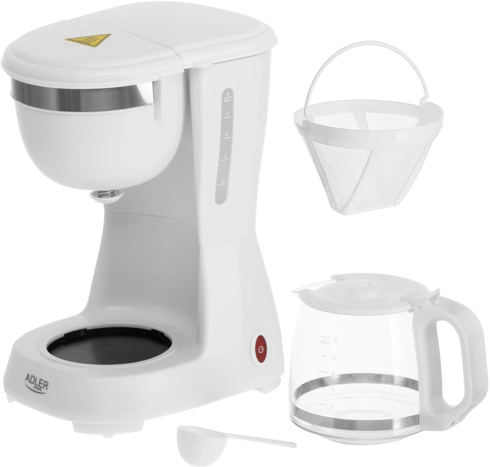 Kavos aparatas Adler | AD 4381w | Lašėjimo | 600 W | Baltas