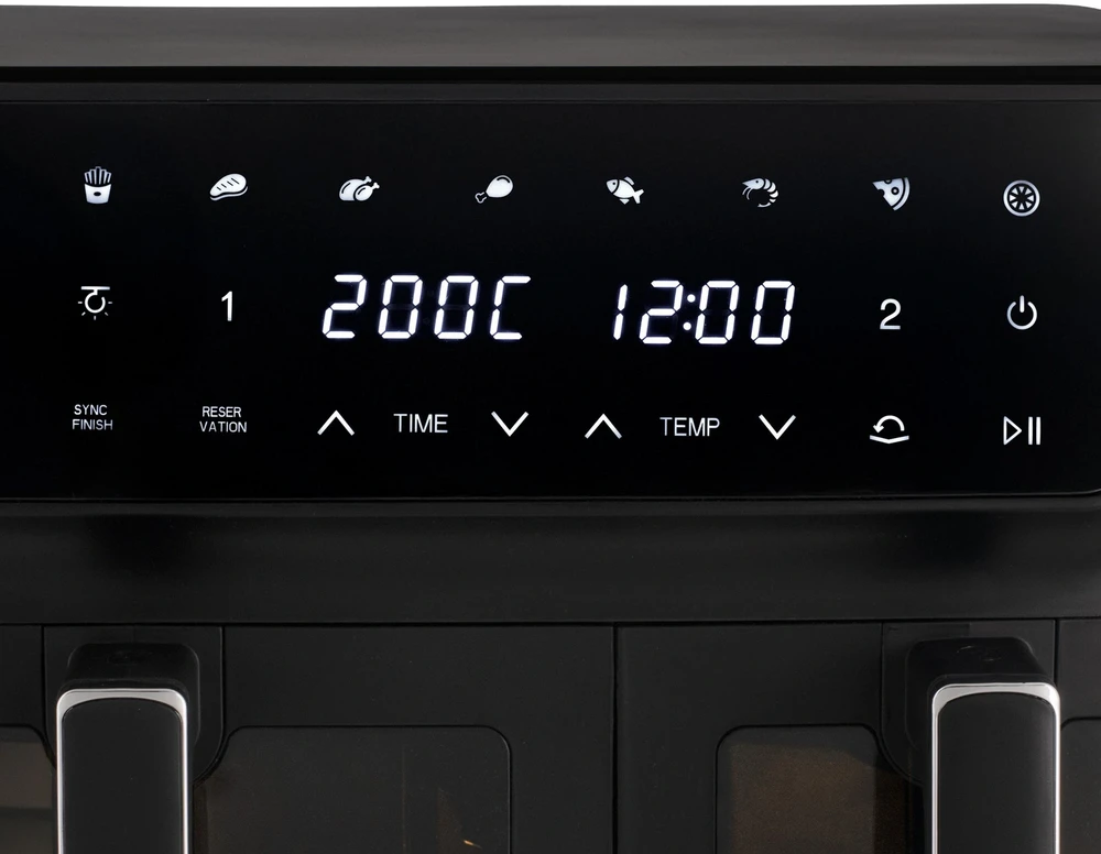Gruzdintuvė Keptuvė be riebalų 11L, 2 krepšeliai, Air Fryer 2700W, 8 programos Adler AD 6324