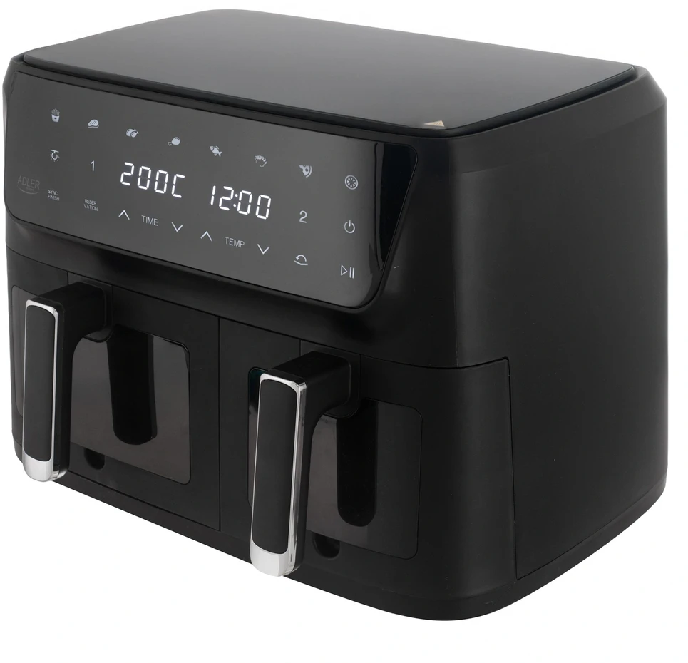 Gruzdintuvė Keptuvė be riebalų 11L, 2 krepšeliai, Air Fryer 2700W, 8 programos Adler AD 6324