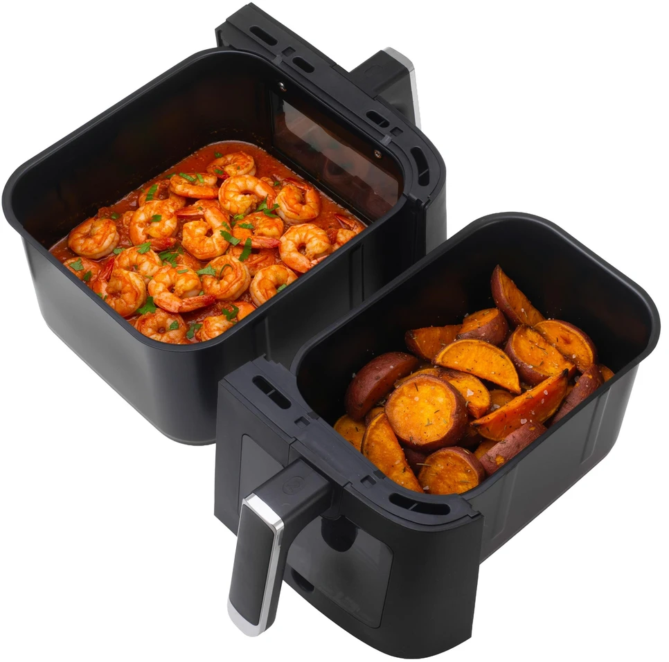 Gruzdintuvė Keptuvė be riebalų 11L, 2 krepšeliai, Air Fryer 2700W, 8 programos Adler AD 6324