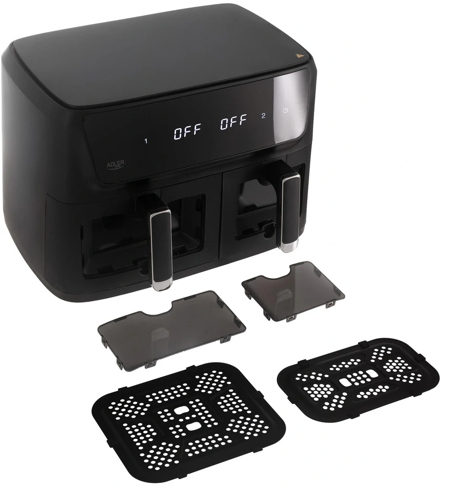 Gruzdintuvė Keptuvė be riebalų 11L, 2 krepšeliai, Air Fryer 2700W, 8 programos Adler AD 6324