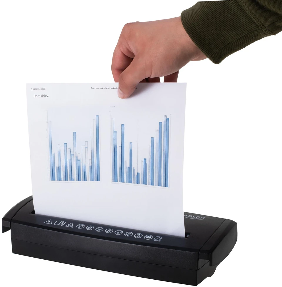 Adler Paper Shredder | AD 1040 | Juodas
