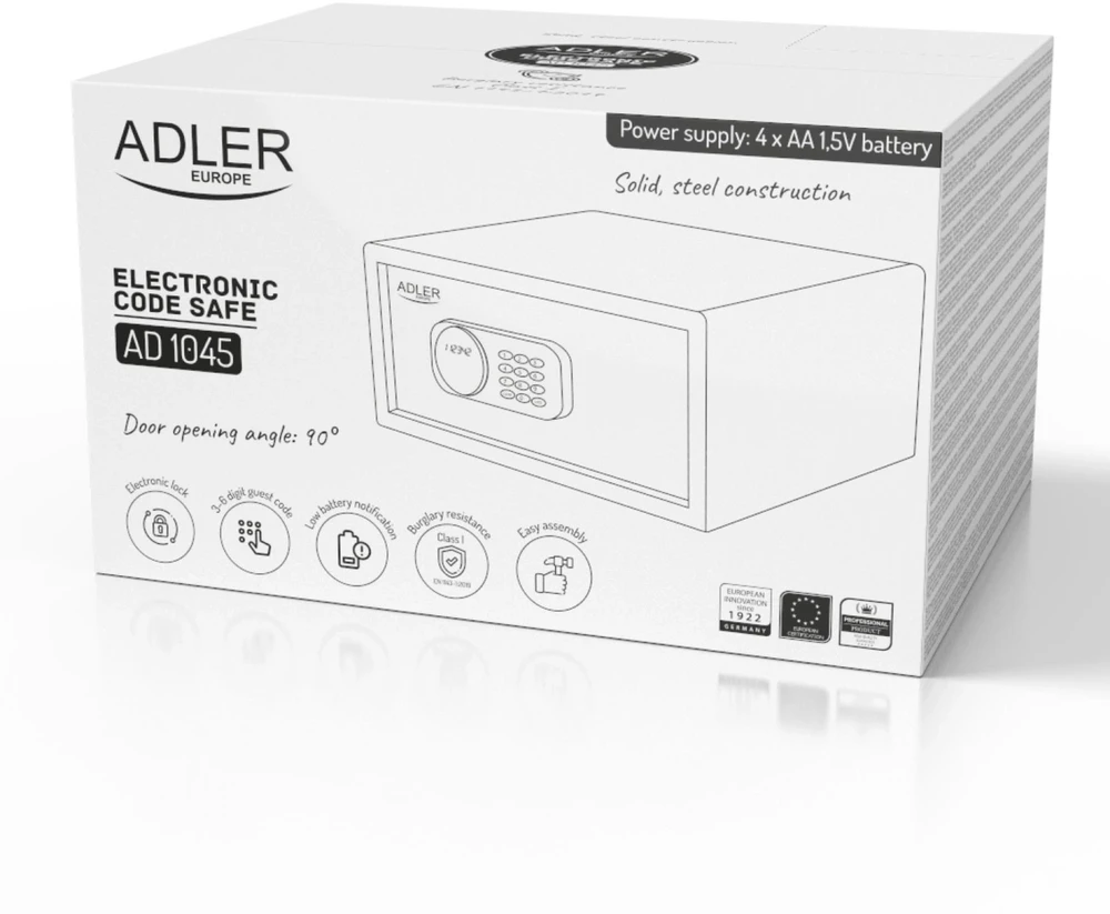 Adler AD 1045 Seifas su elektroniniu kodu ir spyna