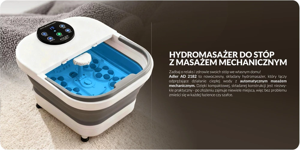 Adler AD 2182 Foldable foot spa Baltas