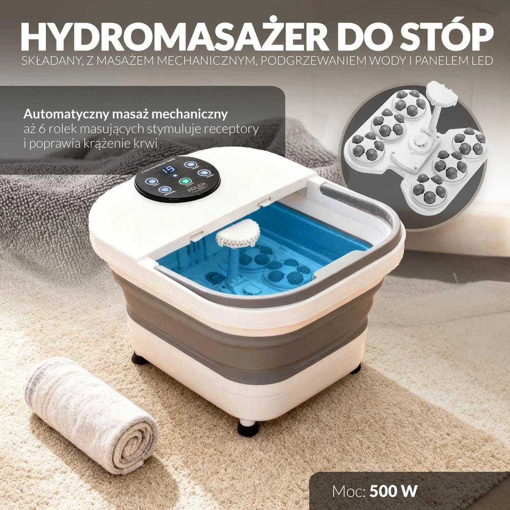 Adler AD 2182 Foldable foot spa Baltas