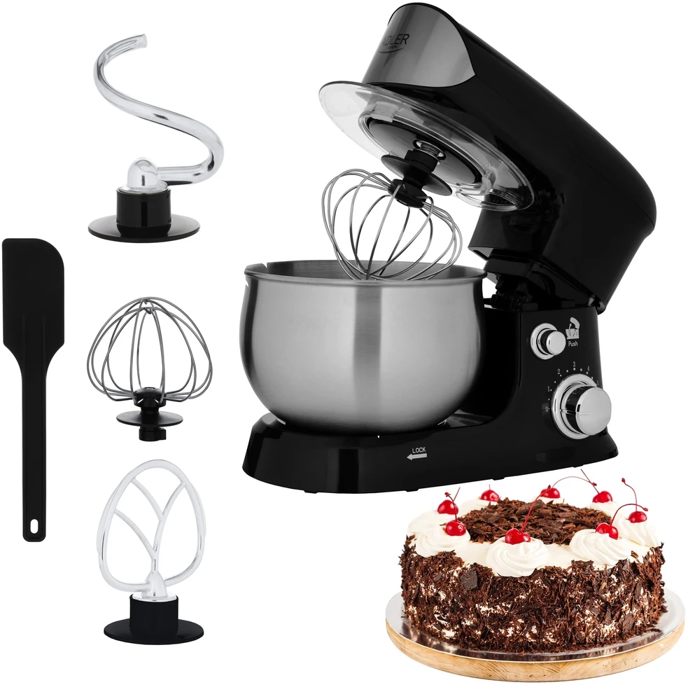 Adler | Planetary virtuvinis kombainas | AD 4226b | 1200 W | Greičių skaičius 6 | Bowl capacity 3.5 L | Juodas