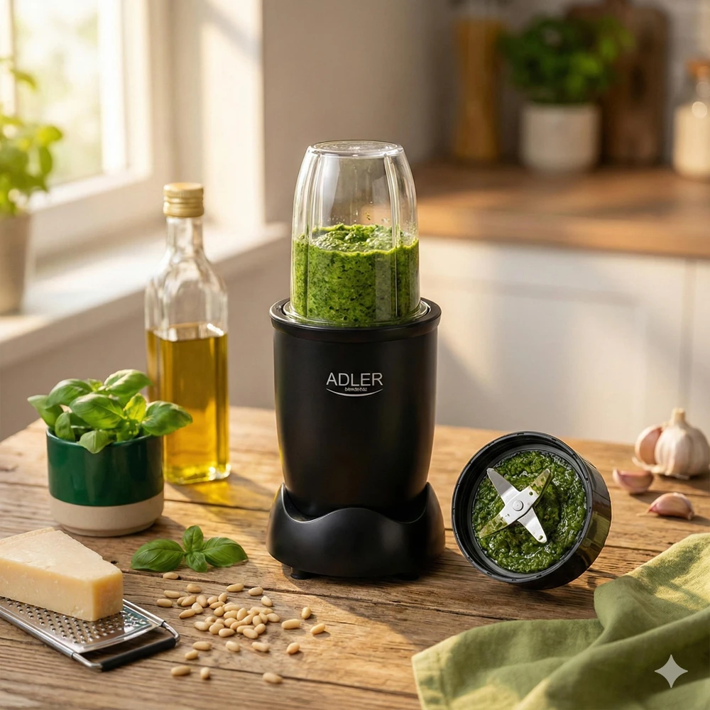Smoothie maišytuvas kokteiliams 1200W 4 buteliai vandens buteliai be BPA 10in1 Adler AD 4084b
