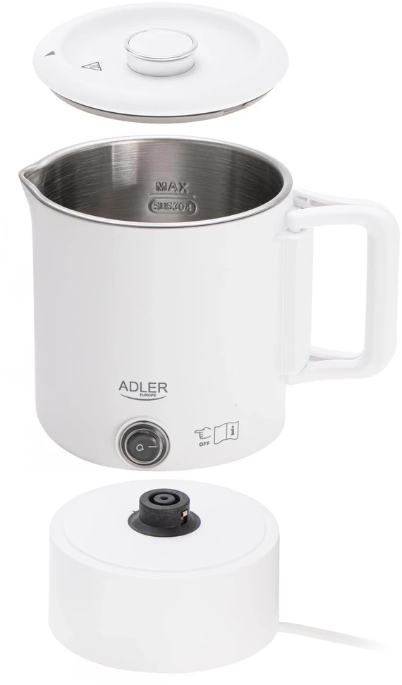 Turist. el. virdulys 0.8 L ADLER AD-1388 baltas