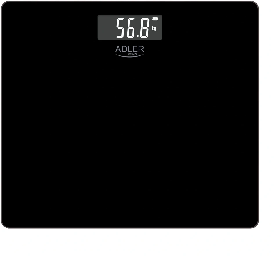 Svarstyklės Bathroom scale ADLER AD 8194b rechargeable USB-C Juodas