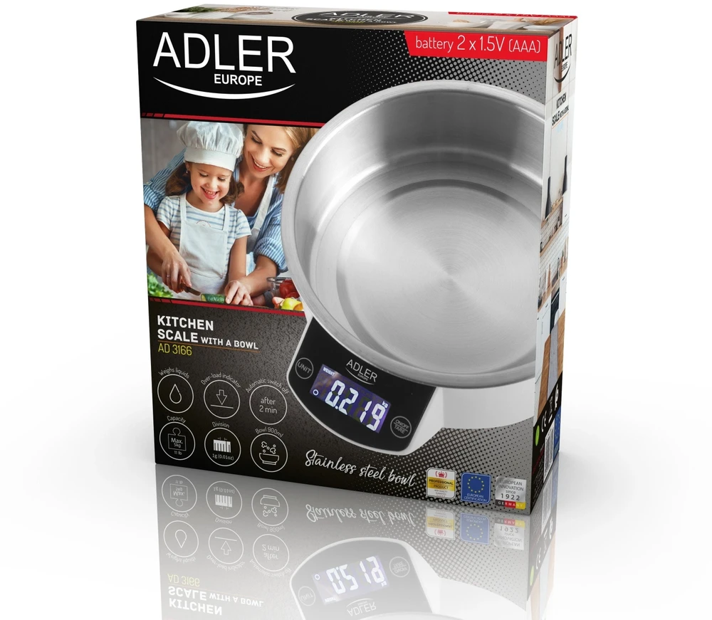 Virtuvinės svarstyklės Kitchen Scale ADLER AD3166