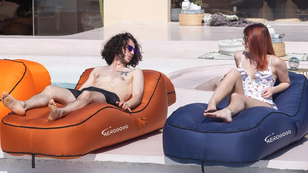 AEROGOGO automatinis pripučiamas ČIŽINIS KĖDĖ KĖDĖ SOFA pripučiama CS1 RUDA