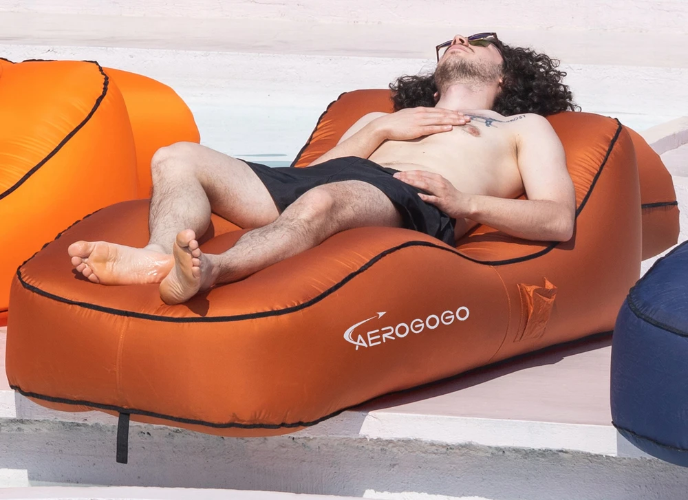 AEROGOGO automatinis pripučiamas ČIŽINIS KĖDĖ KĖDĖ SOFA pripučiama CS1 RUDA