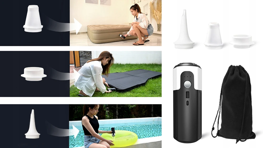 Aerogogo Giga Pump 17: elektrinė pompikė su Led ir Powerbank