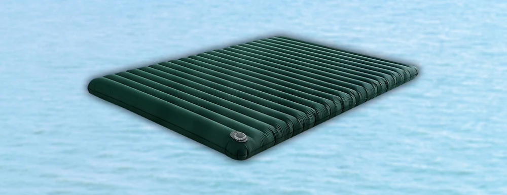 Aerogogo GM2-02 žalias dvivietis pripučiamas čiužinys su integruotu elektriniu siurbliu, 200 × 140 × 14 cm, USB-C