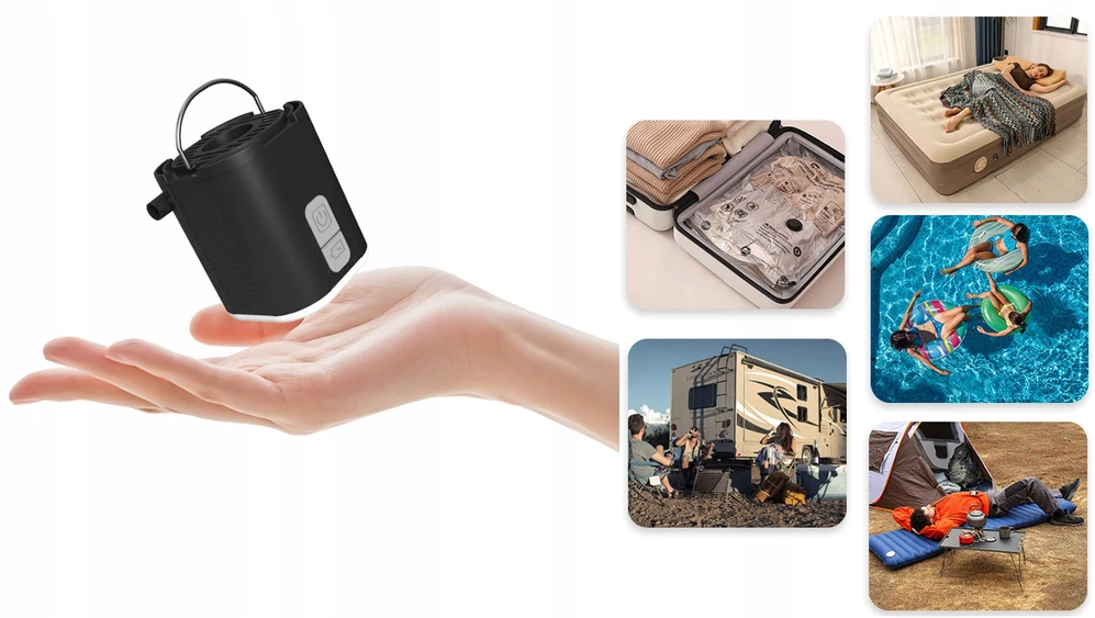Aerogogo Small GIGA Tiny 3in1 kelioninis kompaktiškas USB-C įkraunamas siurblys