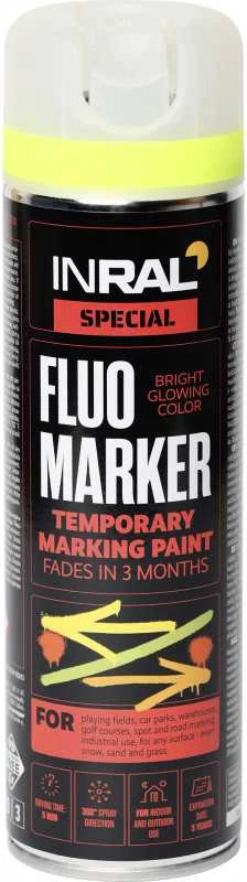 Inral Markeris geltonas. aerozol. fluorec. FLUOMARKER 500ml