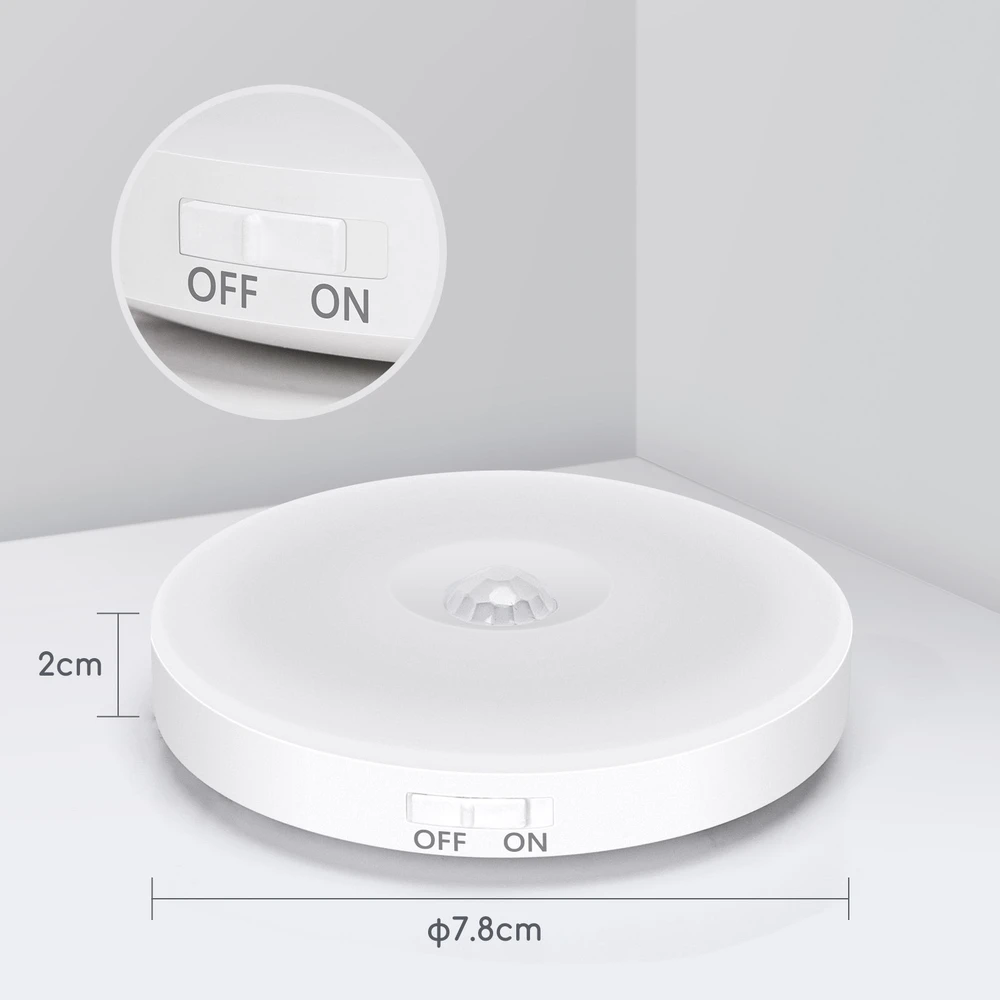 Aigostar magnetinė naktinė lempa su judesio jutikliu 6500K LED balta 4 vnt.