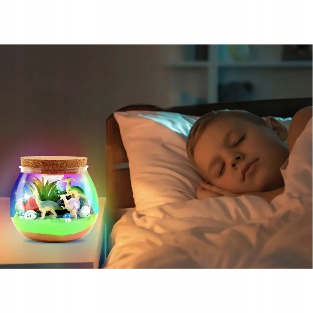AiM Terariumo LED lempos Dinosaurs kūrybinis rinkinys su figūrėlėmis kaip dovana