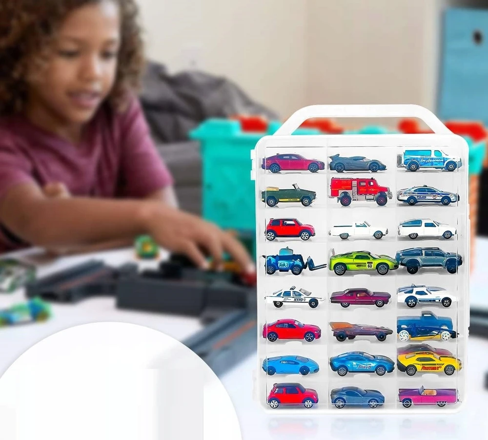 AiM Walizka na Auta Resoraki Hot Wheels Cars 48 Miejsc Dwustronna + Naklejki