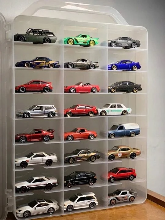 AiM Walizka na Auta Resoraki Hot Wheels Cars 48 Miejsc Dwustronna + Naklejki