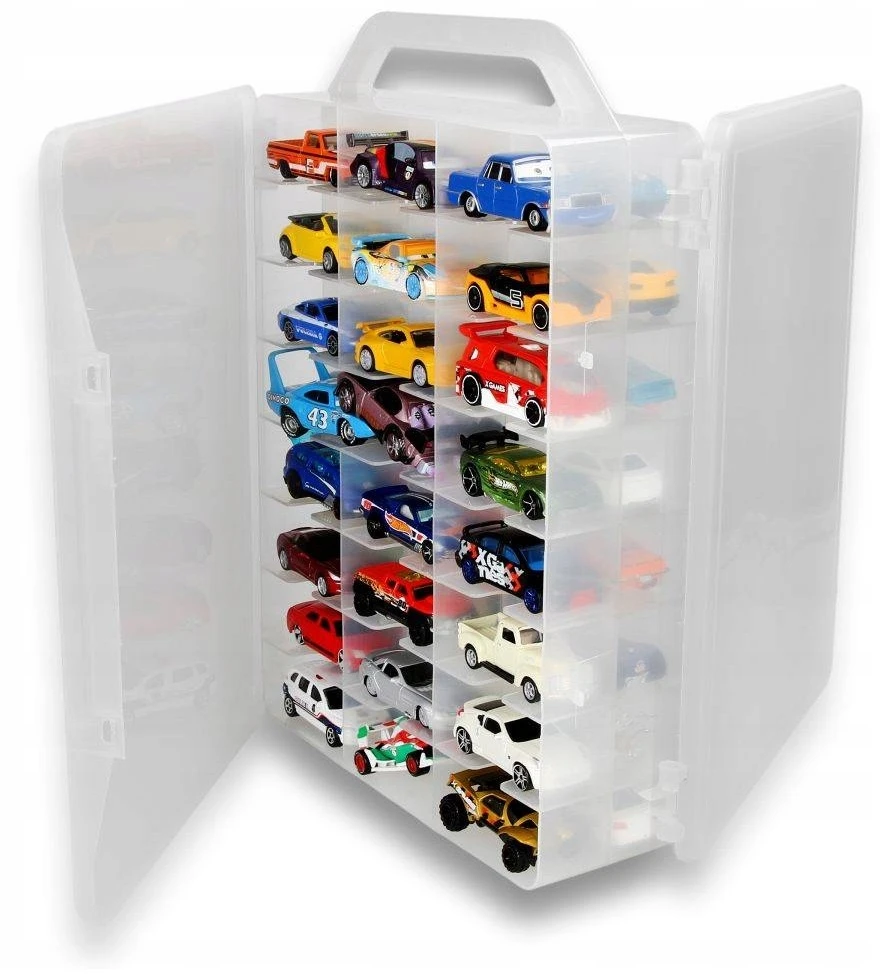 AiM Walizka na Auta Resoraki Hot Wheels Cars 48 Miejsc Dwustronna + Naklejki