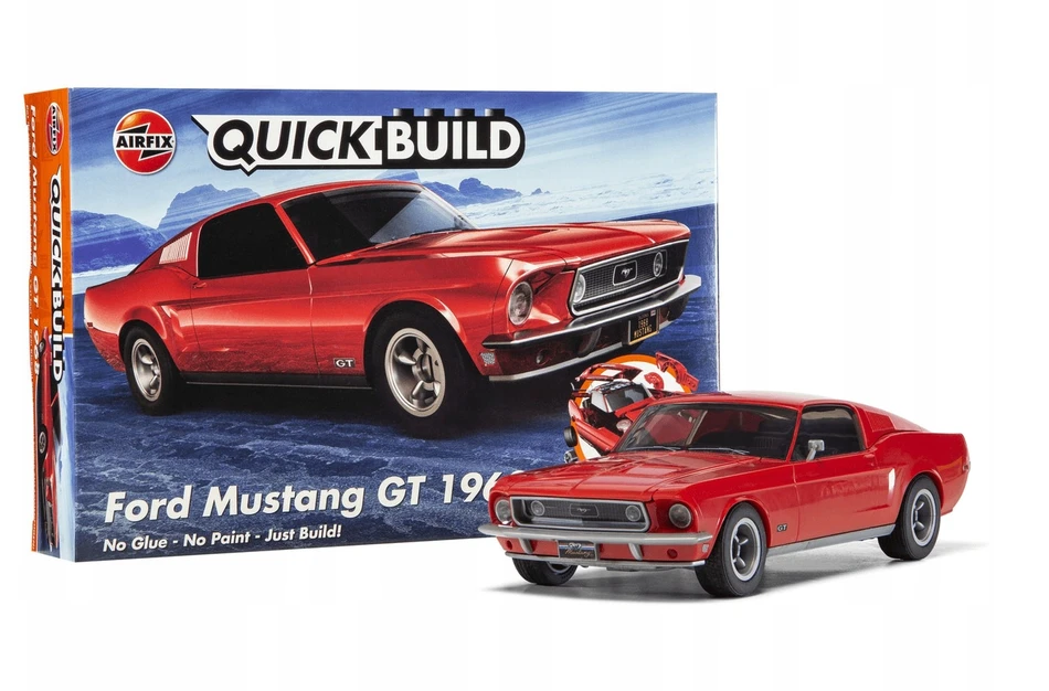 Airfix Plastikinis automobilio modelis Quickbuild Ford Mustang GT 1968