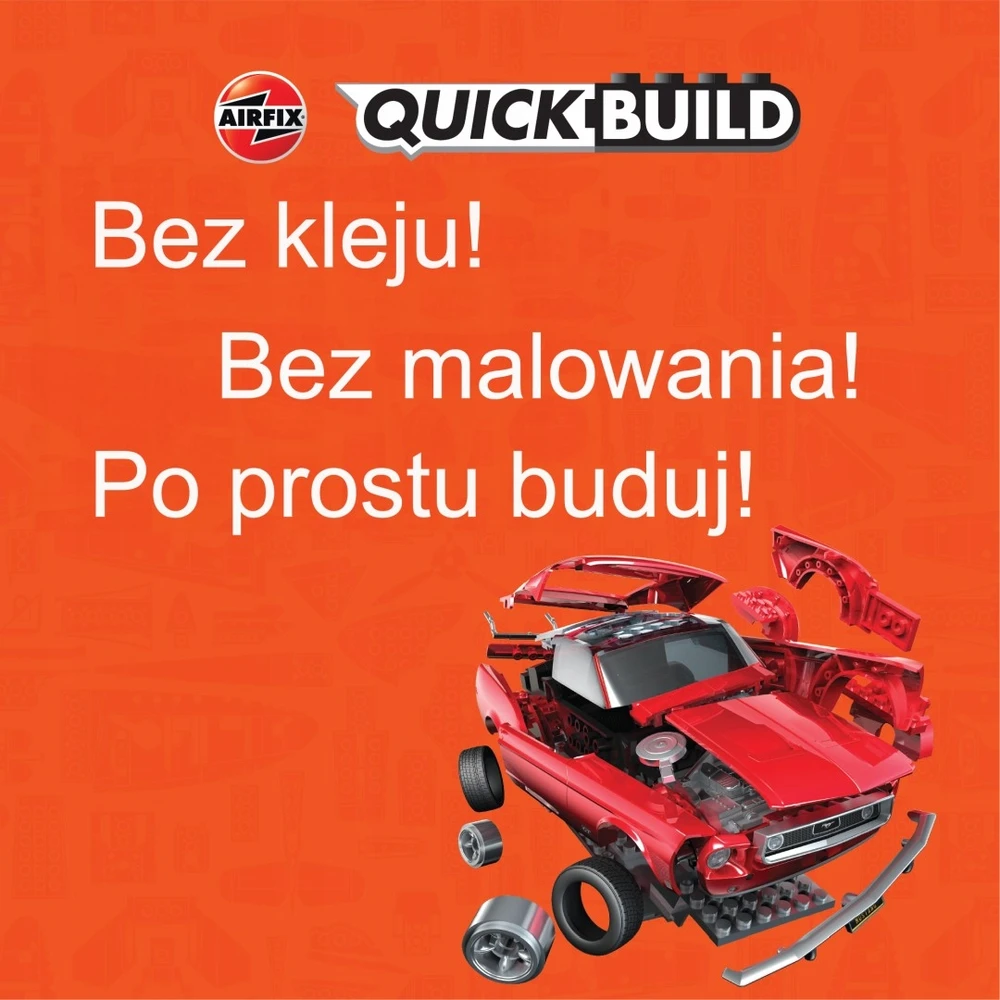 Airfix Plastikinis automobilio modelis Quickbuild Ford Mustang GT 1968