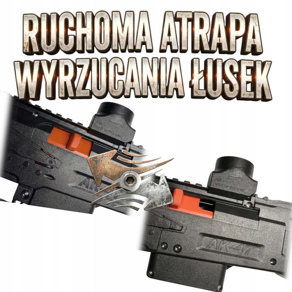 AK47 RIFLE AUTOMATINIS BB BALL GEL KASETĖS VANDENS GEL ORBEEZ saugus pistoletas