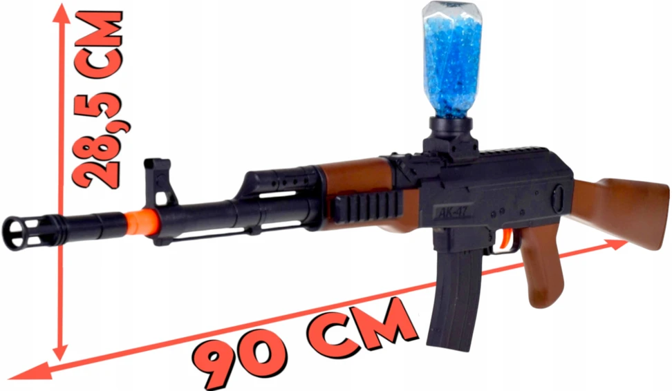 AK47 RIFLE AUTOMATINIS BB BALL GEL KASETĖS VANDENS GEL ORBEEZ saugus pistoletas