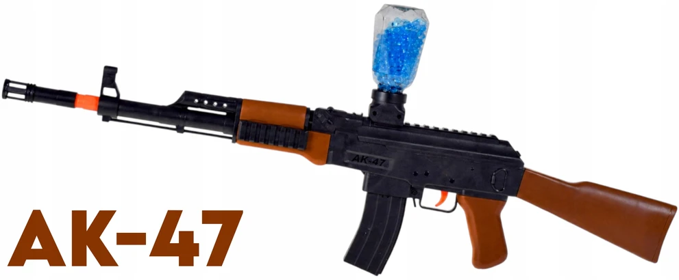AK47 RIFLE AUTOMATINIS BB BALL GEL KASETĖS VANDENS GEL ORBEEZ saugus pistoletas