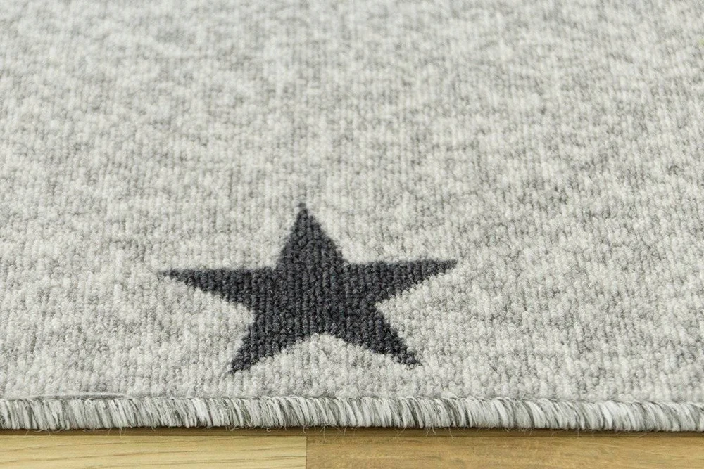 Akcila DYWAN DLA DZIECKA DZIECI PILKA Geltonas GWIAZDKI NA FILCU STARS 150x250 cm
