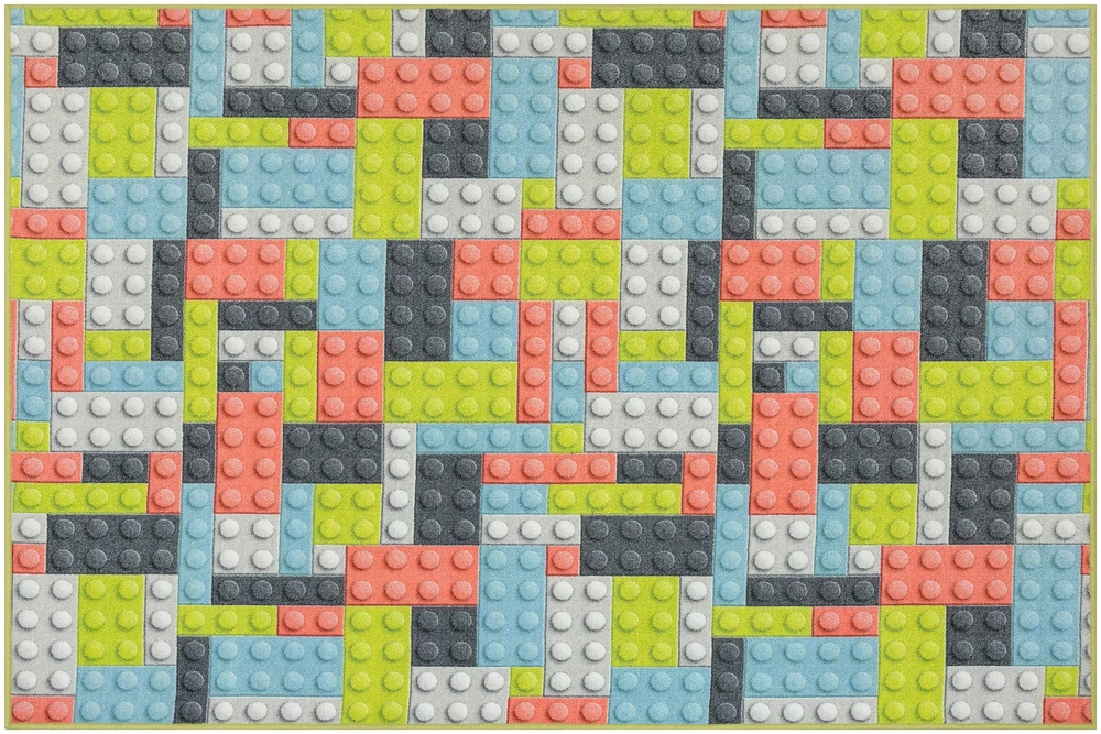 Akcila DYWAN DO POKOJU DZIECI DZIECKA PASTELOWY W Kaladėlės 3D NA WYMIAR 100x200 cm