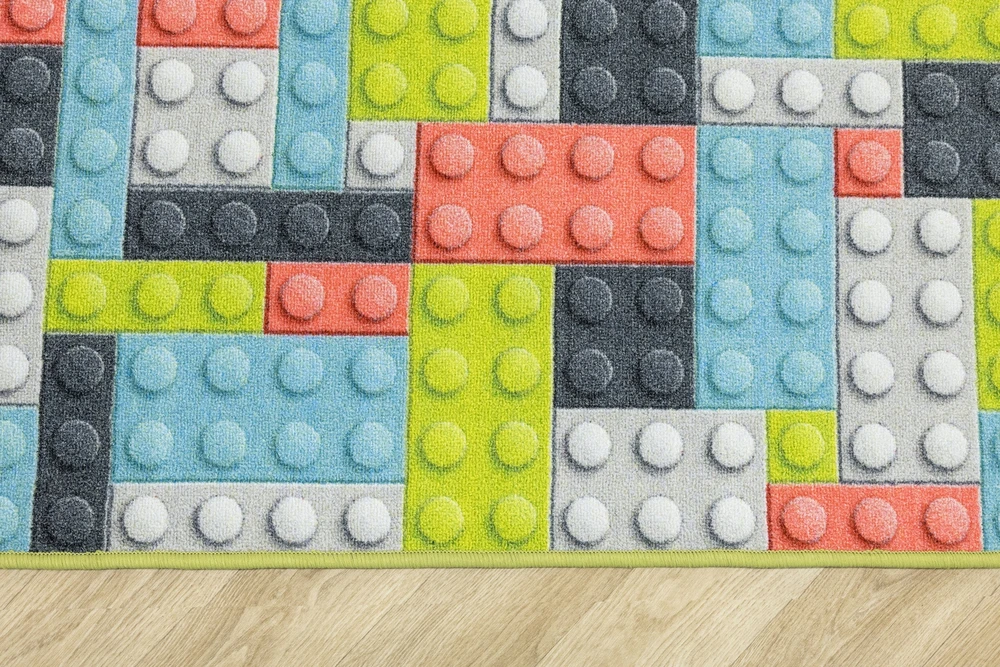 Akcila DYWAN DO POKOJU DZIECI DZIECKA PASTELOWY W Kaladėlės 3D NA WYMIAR 100x200 cm