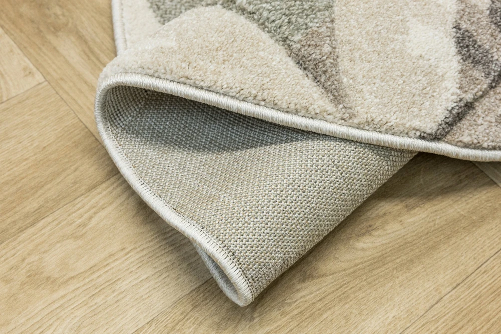 Akcila DYWAN DO POKOJU DZIECKA BEŻOWE LISKI WYCINANY MIĘKKI TANAMI KOŁO śr. 100 cm